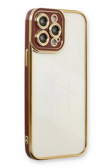 CepteToptan iPhone 13 Pro Kılıf Liva Lens Silikon - Bordo - DROPX3492-1154