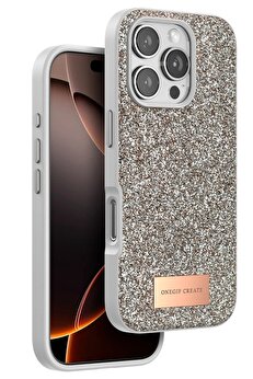 ONEGIF iPhone 16 Pro Bright Simli Kapak - Gold
