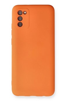 CepteToptan Samsung Galaxy A03S Kılıf Nano içi Kadife Silikon - Turuncu - DROPX8284-9919