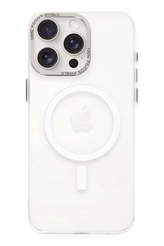 CepteToptan iPhone 15 Pro Kılıf Anka PC Magneticsafe Sert Metal Kapak - Şeffaf - DROPX1707-3058