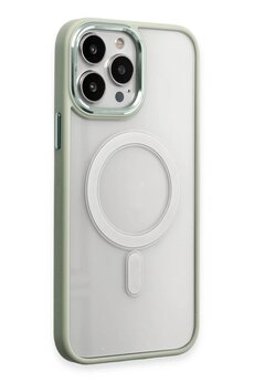 CepteToptan iPhone 15 Pro Max Kılıf Room Magneticsafe Silikon - Su Yeşili - DROPX9638-3111