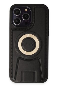 CepteToptan iPhone 13 Pro Max Kılıf Merkür Magneticsafe Standlı Kapak - Siyah - DROPX7715-4994