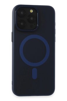 CepteToptan iPhone 15 Pro Kılıf Lodos Magneticsafe Mat Kapak - Mavi - DROPX2255-6592