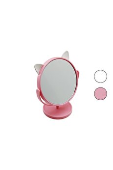 Go İthalat 6 İnç - 15Cm - Yuvarlak Kulaklı Renkli̇ Plasti̇k Makyaj Aynası Ayaklı (4457)