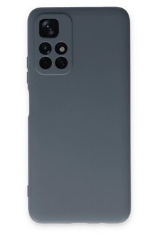 CepteToptan Xiaomi Redmi Note 11T Kılıf Nano içi Kadife Silikon - Gri - DROPX7430-3431