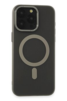 CepteToptan iPhone 15 Pro Kılıf Lodos Magneticsafe Mat Kapak - Titan Gri - DROPX5508-4579
