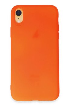 CepteToptan iPhone XR Kılıf First Silikon - Parlak Turuncu - DROPX4076-4733