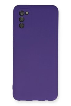 CepteToptan Samsung Galaxy A03S Kılıf Nano içi Kadife Silikon - Mor - DROPX1916-5059