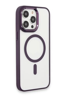 CepteToptan iPhone 15 Pro Max Kılıf Room Magneticsafe Silikon - Derin Mor - DROPX7509-8331