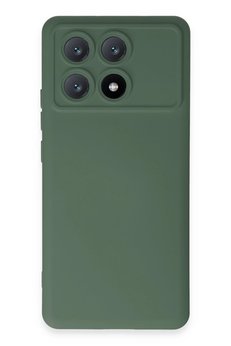 CepteToptan Xiaomi Poco X6 Pro Kılıf Nano içi Kadife Silikon - Koyu Yeşil - DROPX5786-2651