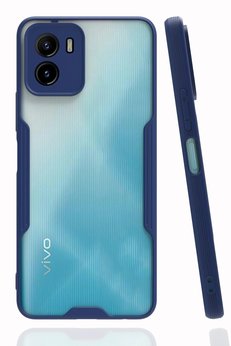 CepteToptan Vivo Y15S Kılıf Platin Silikon - Lacivert - DROPX7369-4700