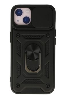 CepteToptan iPhone 13 Kılıf Pars Lens Yüzüklü Silikon - Siyah - DROPX8639-5976