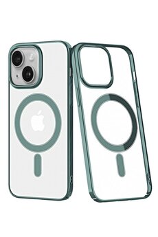 CepteToptan iPhone 14 Plus Kılıf Element Magneticsafe Sert Kapak - Köknar Yeşili - DROPX3347-9672