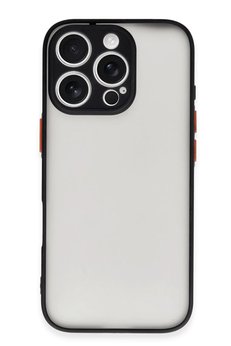 CepteToptan iPhone 16 Pro Kılıf Montreal Silikon Kapak - Siyah - DROPX6163-8320
