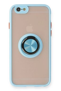 CepteToptan iPhone 6 Kılıf Montreal Yüzüklü Silikon Kapak - Buz Mavi - DROPX2235-1504