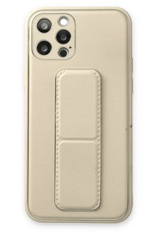 CepteToptan iPhone 12 Pro Kılıf Coco Deri Standlı Kapak - Beyaz - DROPX5872-6070