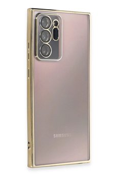 CepteToptan Samsung Galaxy Note 20 Ultra Kılıf Lensli Silikon - Gold - DROPX6275-1029