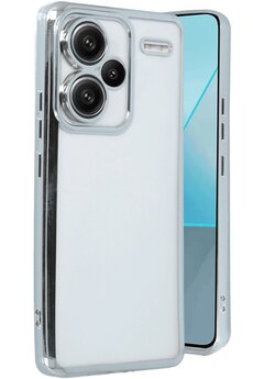CepteToptan Xiaomi Redmi Note 13 Pro Plus Kılıf Lensli Silikon - Gümüş - DROPX2950-9965
