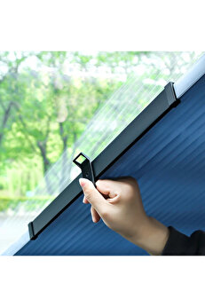 gizmurstore ALLY 46CM Araç Ön Cam Güneşlik Otomatik Geri Çekilebilir Katlanabilir-(5775) - GMS4483-9412