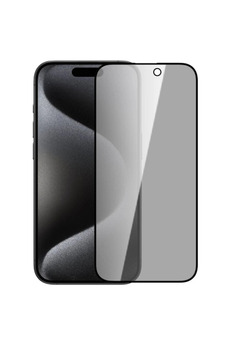 gizmurstore ALLY İPhone 15 Pro 3D Full Privacy Gizlilik Cam Ekran Koruyucu Anti-Spy-(5775) - GMS7592-3376