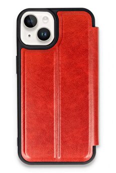 Toptan Bulurum iPhone 14 Kılıf Flip Cover - Kırmızı