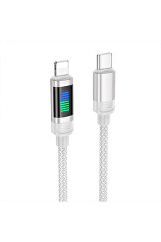 captainsmoda HOCO U126 Lantern 100W Type-C to iPhone Lightning Hızlı Data ve Şarj Kablosu-(577 -