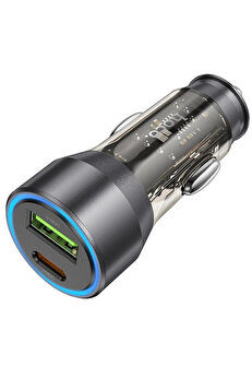 gizmurstore HOCO NZ12A Action PD43W USB + Type-C Hızlı Şarj Araç Çakmaklı Şarj Aleti-(577 - GMS4315-2466