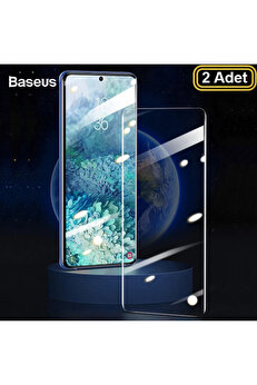 gizmurstore Curved- Galaxy S20 Full Kaplama UV Tempered Cam Koruyucu 2Adet-(5775) - GMS6352-3562