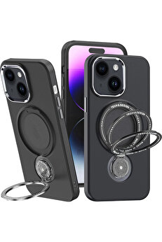 gizmurstore ALLY iPhone 15 İçin Magsafe Uyumlu Standlı Manyetik Silikon Kılıf-(5775) - GMS7862-9245