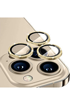 gizmurstore ALLY iPhone 14 Pro-14 Pro Max Diamond Taş İşlemeli Alüminyum Alaşımlı Kamera - GMS4843-9883