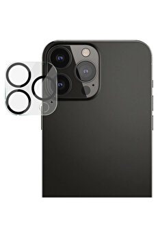 gizmurstore ALLY İPhone 13 Pro-13 Pro Max 3D Full Tempered Glass Cam Kamera Koruyucu-(5775) - GMS4333-6951