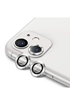 gizmurstore ALLY İPhone 11 6.1 3D Metal Çerçeveli Kamera Lens Koruyucu-(5775) - GMS6831-8659