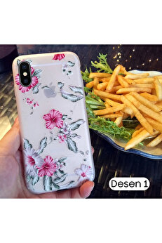 gizmurstore İphone X Xs 3d Gül Desenli Premium Silikon Kılıf-(5775) - GMS1896-6439