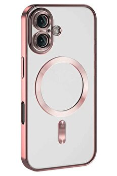 Toptan Bulurum iPhone 16 Kılıf Kross Magneticsafe Kapak - Pembe