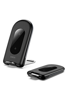 MKR Duzzona W2 Katlanır Standlı 15W Hızlı Şarj Wireless Kablosuz Şarj Cihazı-(5775)