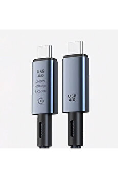 gizmurstore ALLY 40Gbps 240W Type-C 8K Görüntü ve Hızlı Data Şarj Kablosu-(5775) - GMS9169-8086