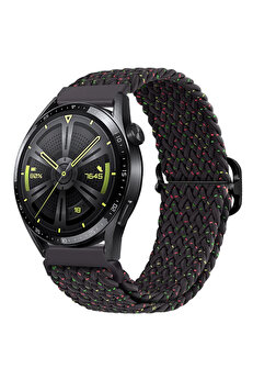 CepteToptan ALLY 22MM Gear S3 Watch 4 -Gt2 GT2E 46MM Japon Tokalı Elastik Kayış Kordon-(1 - DROPX4691-9153