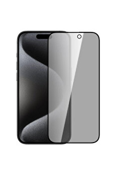 gizmurstore ALLY İPhone 15 3D Full Privacy Gizlilik Cam Ekran Koruyucu Anti-Spy-(5775) - GMS4028-1108
