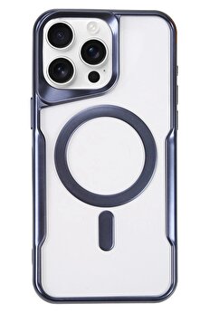 Toptan Bulurum iPhone 16 Pro Kılıf Boyi Magsafe Silikon Kapak - Lacivert