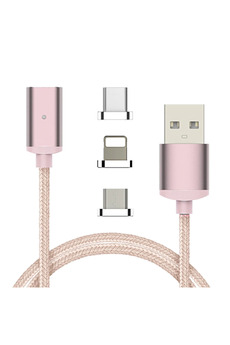 gizmurstore İphone Type-C Android 3 Başlık Manyetik Şarj Usb Kablosu-(5775) - GMS4085-6316