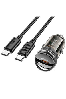 Najmaddin HOCO Z53 Sight Single PD30W Type-C Girişli Araç Çakmaklık Hızlı Şarj Aleti + - GMS7018-2636