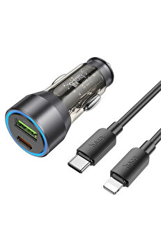 gizmurstore HOCO NZ12A Action PD43W USB + Type-C Araç Çakmaklık Hızlı Şarj Aleti + Type-C - GMS8965-9411