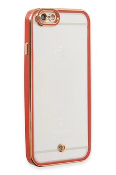 Toptan Bulurum iPhone 6 Kılıf Liva Lens Silikon - Kırmızı