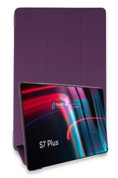 CepteToptan Samsung Galaxy T970 Tab S7 Plus 12.4 Kılıf Tablet Smart Kılıf - Mor - DROPX4219-4516