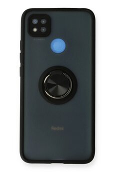 CepteToptan Xiaomi Redmi 9C Kılıf Montreal Yüzüklü Silikon Kapak - Siyah - DROPX4130-5392