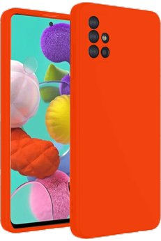 CepteToptan Samsung Galaxy A31 Kılıf Nano içi Kadife Silikon - Turuncu - DROPX5769-1522