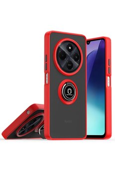 CepteToptan Realme C75 4G Kılıf Montreal Yüzüklü Silikon Kapak - Kırmızı - DROPX1821-2073