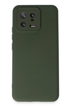CepteToptan Xiaomi Mi 13 Kılıf Nano içi Kadife Silikon - Koyu Yeşil - DROPX9225-7896