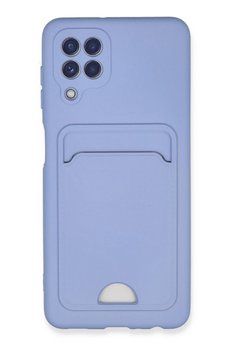 CepteToptan Samsung Galaxy A22 Kılıf Kelvin Kartvizitli Silikon - Lila - DROPX6220-1387