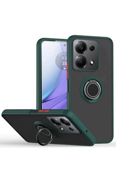 CepteToptan Xiaomi Redmi Note 13 Pro 5G Kılıf Montreal Yüzüklü Silikon Kapak - Yeşil - DROPX6686-7634
